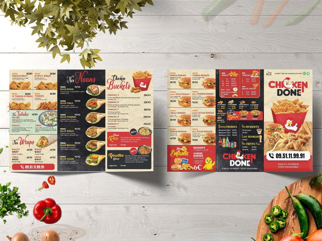 Chicken+Done+-+Restaurant+Menu%2C+Flyer+-+Villemomble